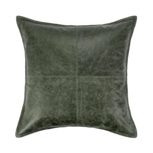 Leather Acre Forest Green Pillow