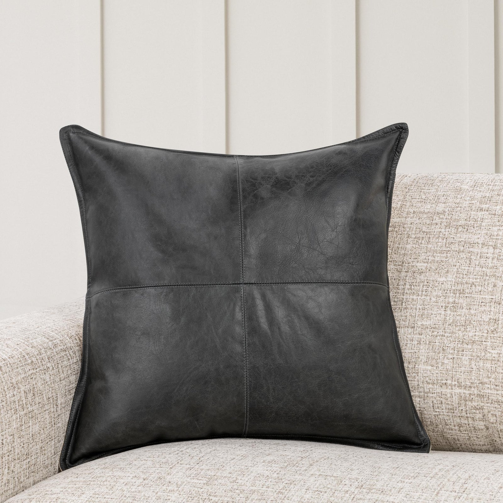 Leather Dexter Onyx Pillow - view 3