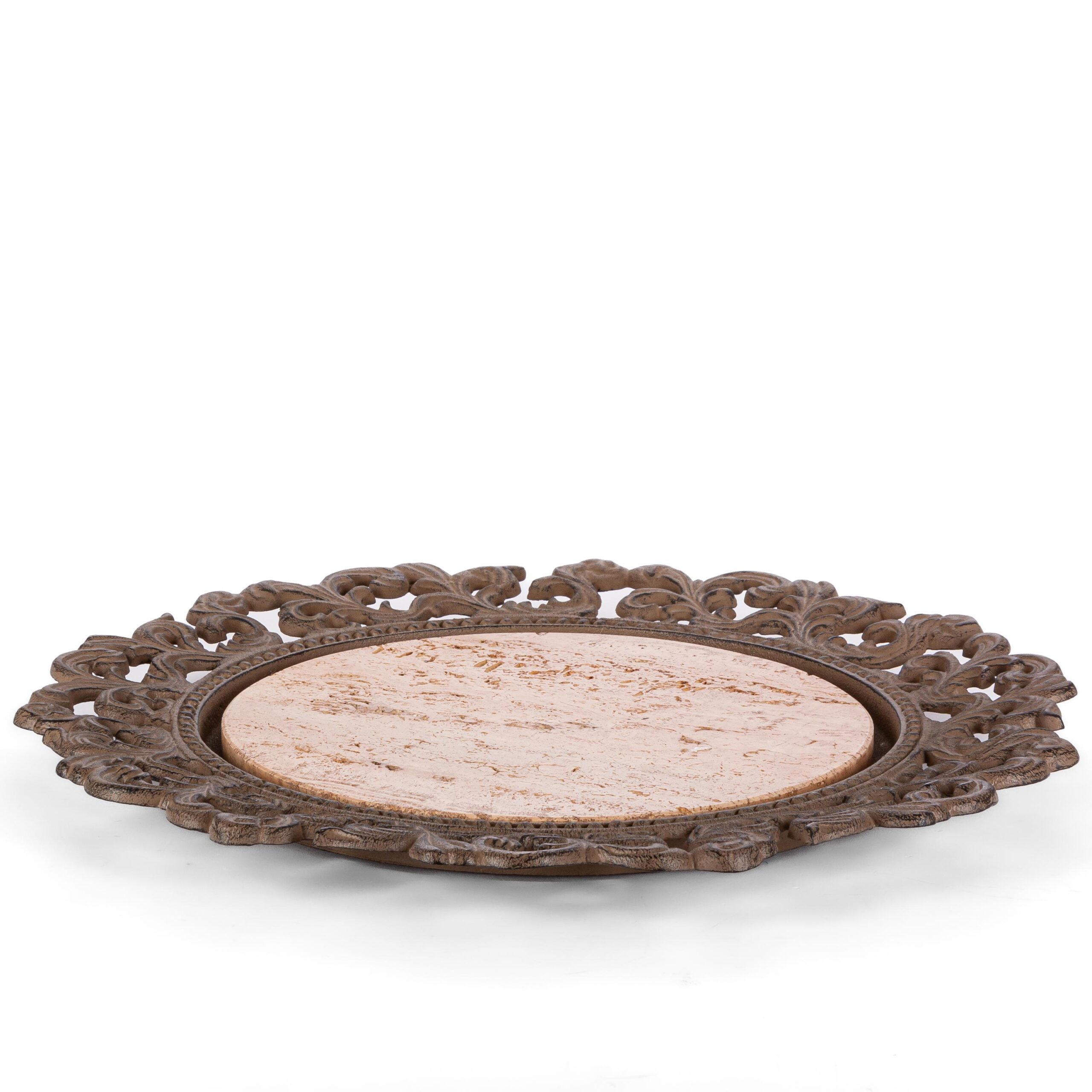 Acanthus Marble Cake Plate with Dome - view 2