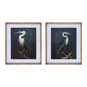 Birds of a Feather Framed Heron Wall Art, 2 Assorted Styles