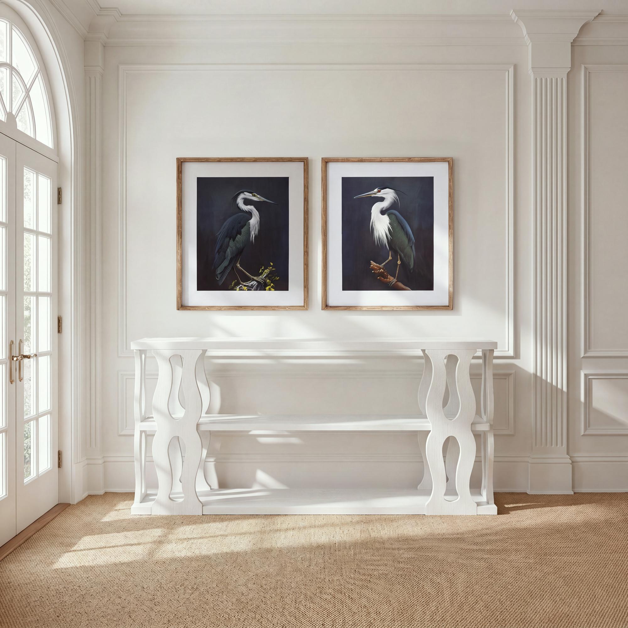 Birds of a Feather Framed Heron Wall Art, 2 Assorted Styles - view 2