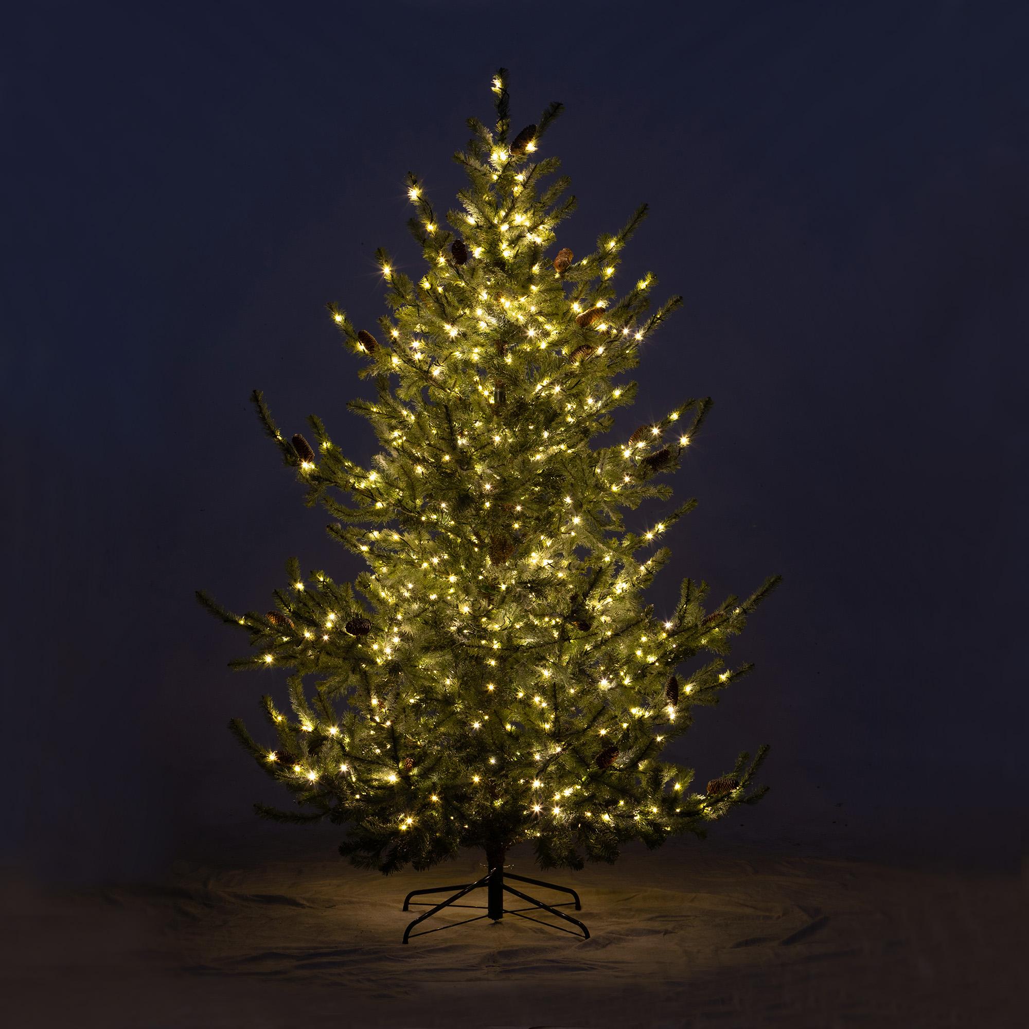 7.5' Iced Blue Spruce Tree with Micro Lights - view 3