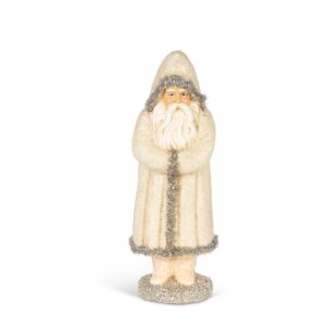 Paper Mache Santa with Tree, 15.25"H