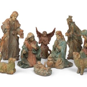 Painted Resin Nativity Figures, 17.13"H, Set of 10