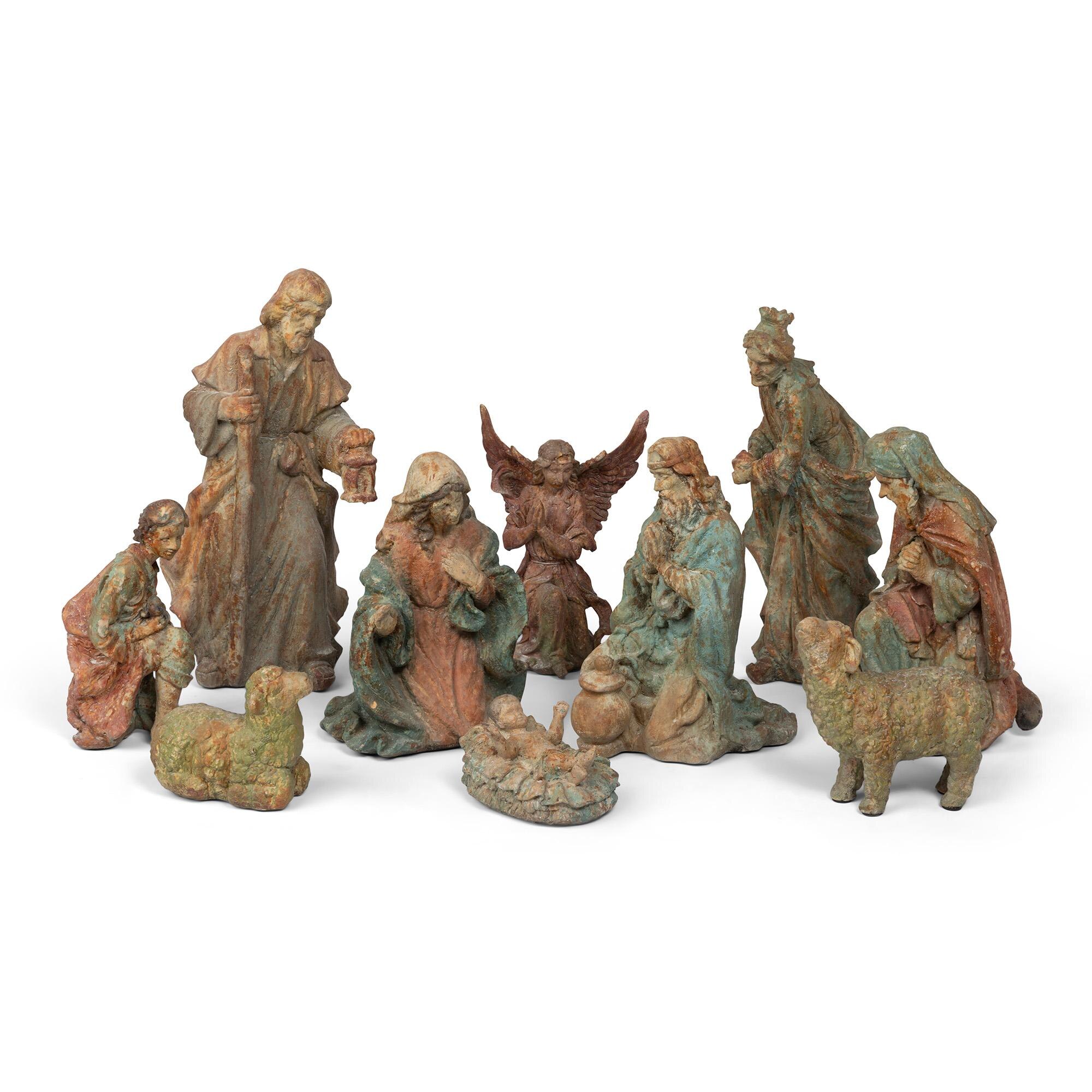 Painted Resin Nativity Figures, 17.13"H, Set of 10 - view 2