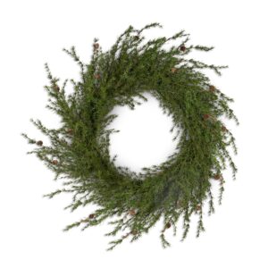 Large Pine Wreath with Pinecones, 55"D
