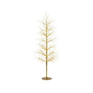 Gold Wrapped Twinkling Lights Tree, 5'H