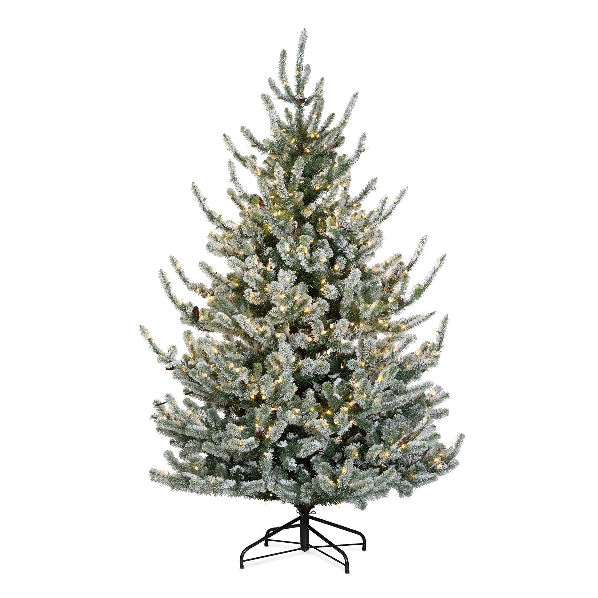 Flocked Blue Spruce Tree, 7.5'
