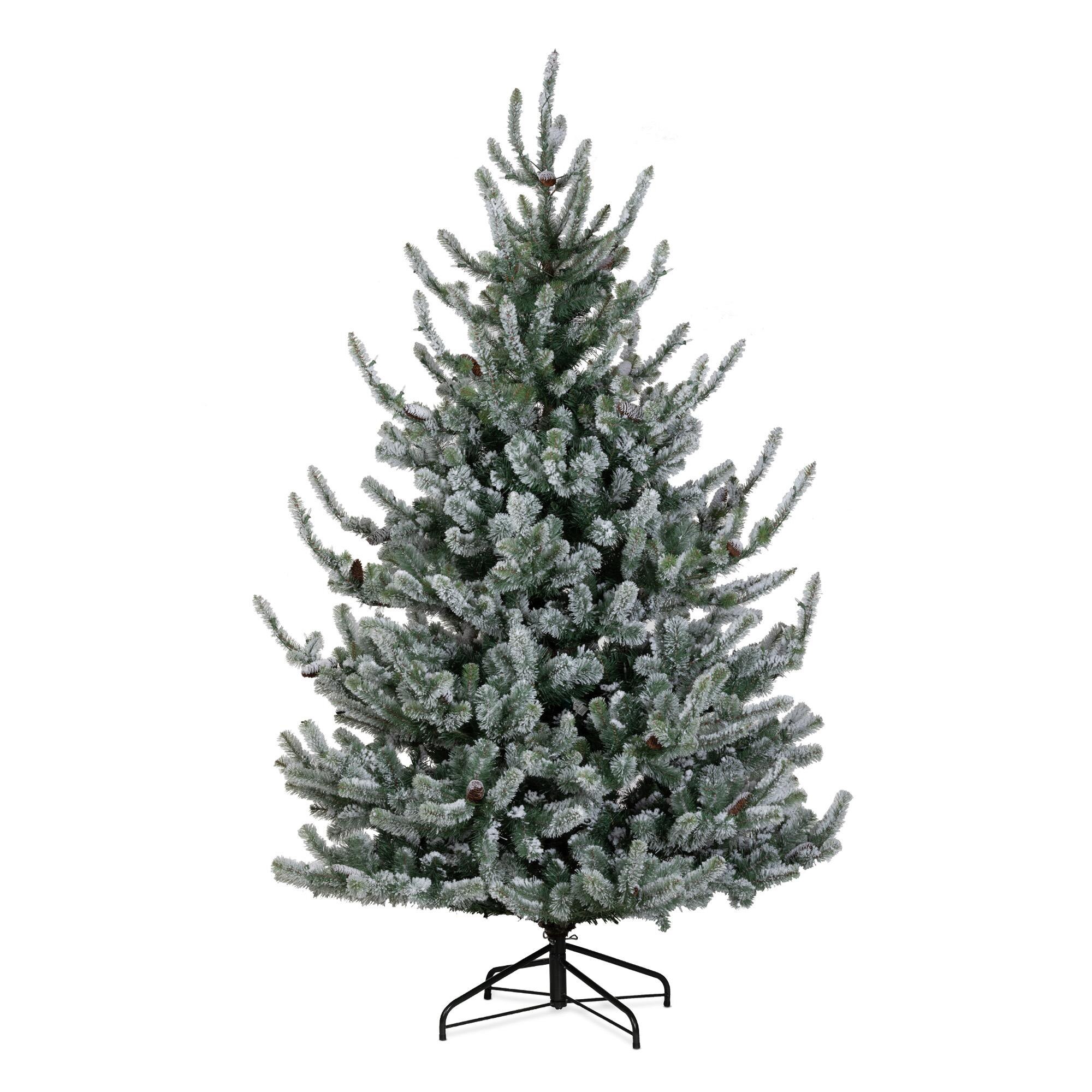 Flocked Blue Spruce Tree, 7.5' - view 2